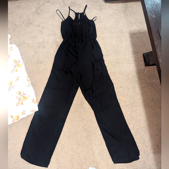 Black Sheer Jump Suit - Woman Size Small - Picture 1 of 4